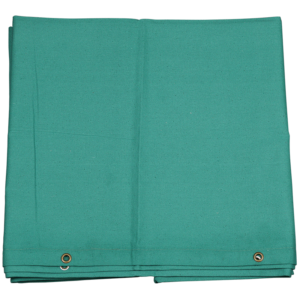 Parweld Canvas Welding Curtain 2.4m x 1.8m Green Fire-Resistant