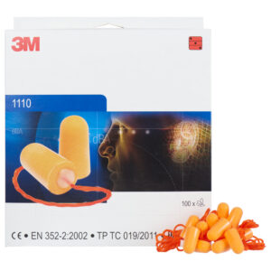 3M Disposable Corded Earplugs 100 Pack