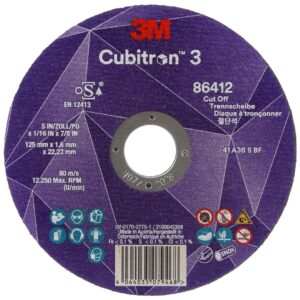 3M™ Cubitron™ 3 Cut-Off Wheel 60+ x 125mm x 1mm - Pack of 50