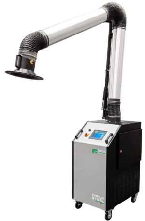 Mobile Fume Extractor F-Tech Armur Steel 400V 7in Touch Panel with Armoflex Arm