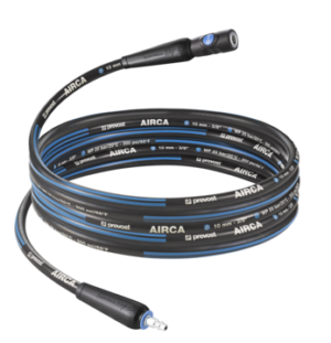 Coiled Air Hose Extension Prevost AIRCA RAL AASB1010 10m 12 Bar ARO 210 PREVOS1 Couplers