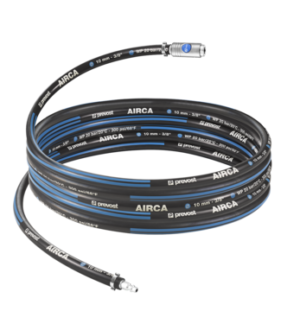 Coiled Air Hose Extension Prevost AIRCA RAL ACM1310 10m 13mm Euro Metal Couplers