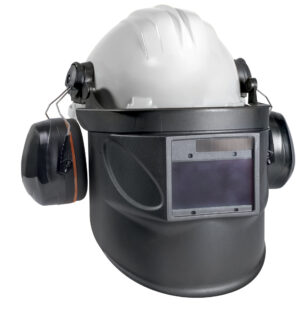 Welding Hard Hat GYS Auto-Darkening Shade 5-8/9-13 with Hearing Protection