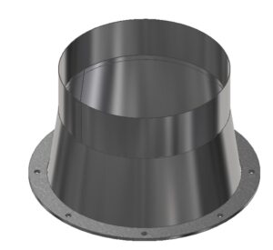 Nederman Galvanised Inlet, Fan Ø250mm to Spiro Ø200mm, Streamline Hood