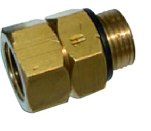 Nederman Swivel Coupling 1/2 Male to 3/8 Female, Brass