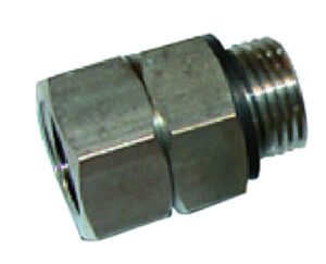 Nederman Swivel Coupling 1/2 Male to 3/8 Female, Stainless Steel